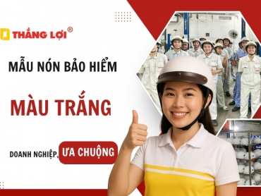 Mẫu nón bảo hiểm màu trắng được nhiều doanh nghiệp ưa chuộng nhất