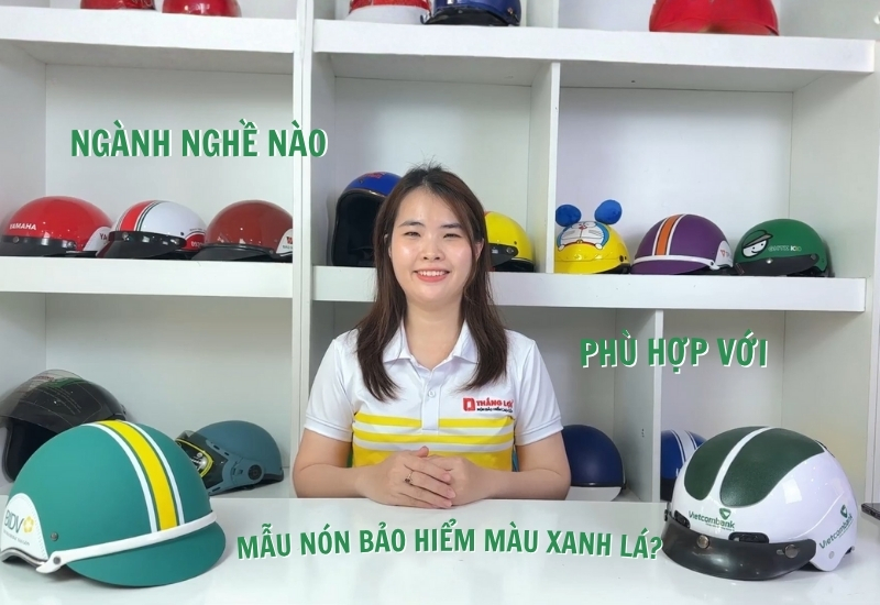 Ngành nghề nào phù hợp với mẫu nón bảo hiểm màu xanh lá?