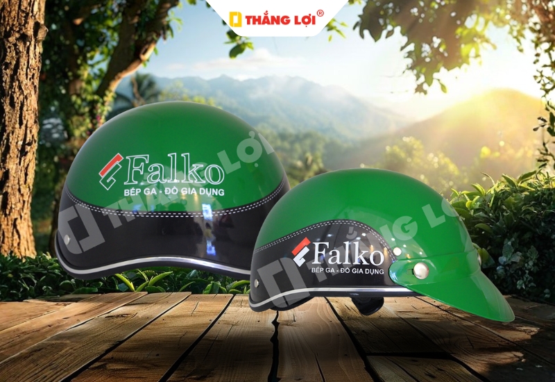 Mẫu nón bảo hiểm màu màu xanh lá cho đồ dùng gia dụng Falko