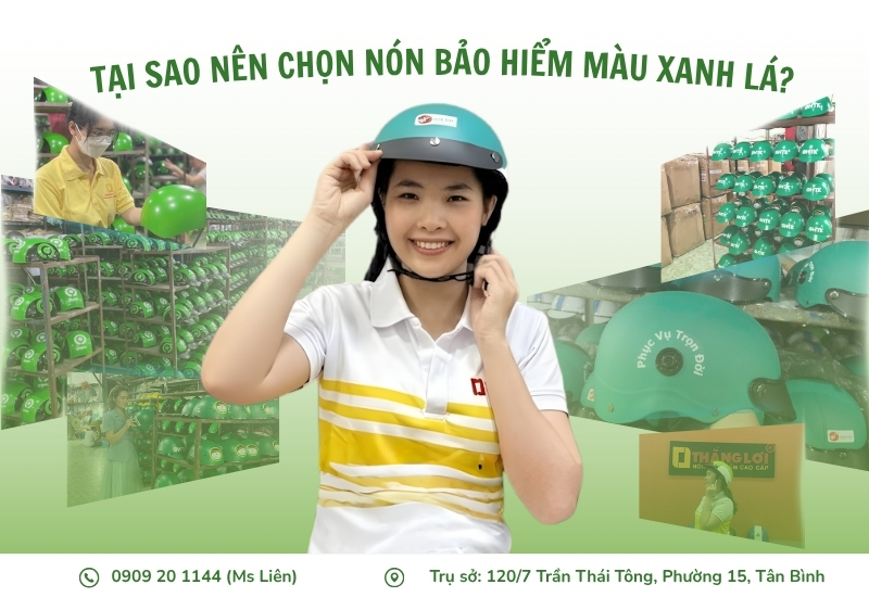 Tại sao nên chọn nón bảo hiểm màu xanh lá?