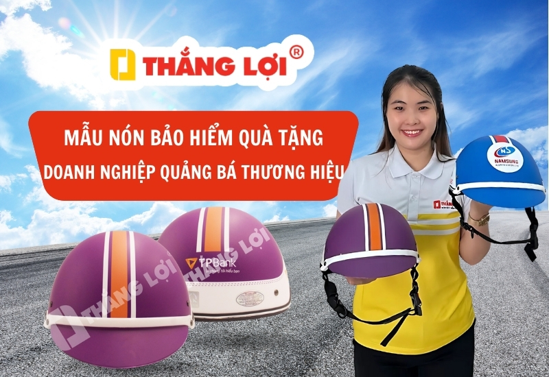 Mẫu nón bảo hiểm quà tặng cho doanh nghiệp quảng bá thương hiệu