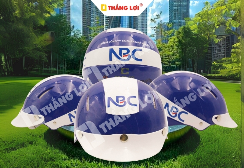 Nón bảo hiểm quà tặng cổ phần may NBC
