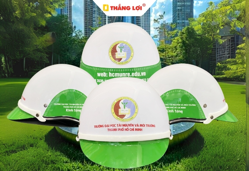 Nón bảo hiểm quà tặng trường đại học Tài nguyên và môi trường