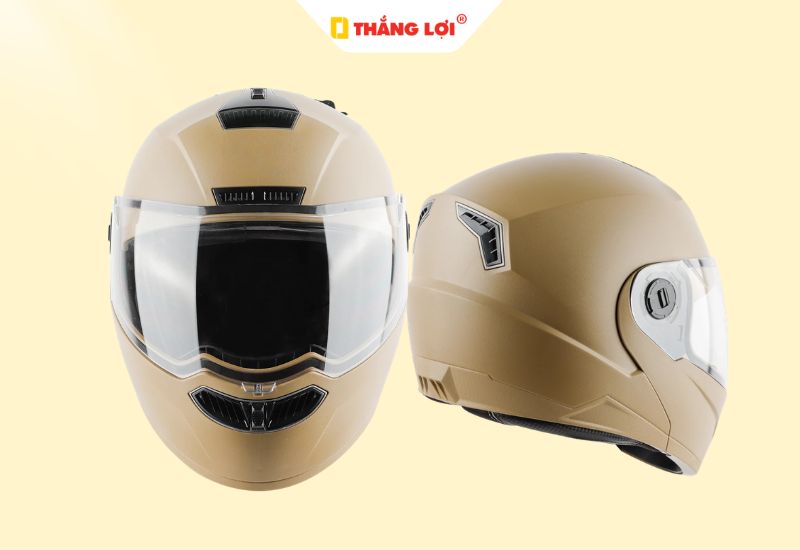 Mũ bảo hiểm màu nâu đất phù hợp người mệnh Thổ