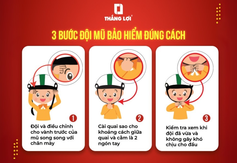 Hướng dẫn đội nón bảo hiểm an toàn và đúng cách cho trẻ