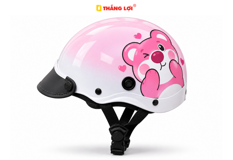 Mũ bảo hiểm cute in hình thú, sinh vật ngộ nghĩnh đáng yêu