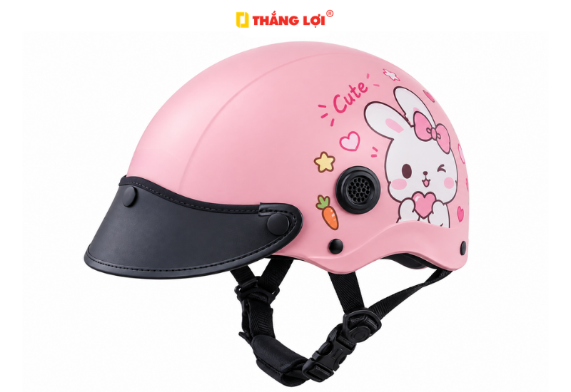 Mũ bảo hiểm cute phong cách pastel ngọt ngào, dễ thương
