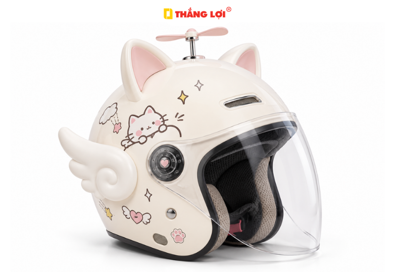 Phong cách cute trên mũ bảo hiểm và lý do được ưa chuộng