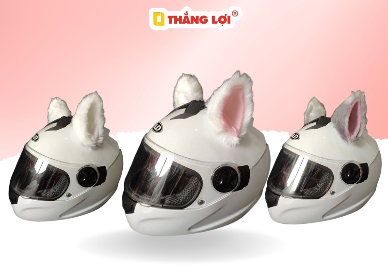 Mũ bảo hiểm Fullface tai mèo dễ thương
