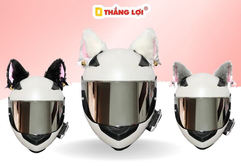 Mẫu mũ bảo hiểm moto tai mèo cực ngầu