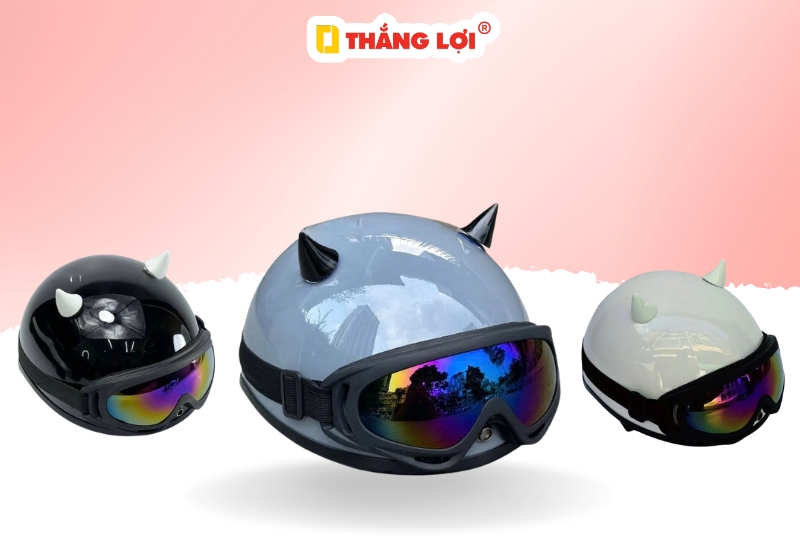 Mẫu mũ bảo hiểm tai mèo đáng yêu