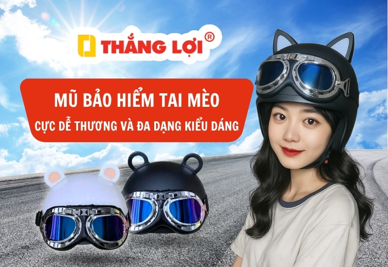 19+ mẫu mũ bảo hiểm tai mèo cực dễ thương và đa dạng kiểu dáng 
