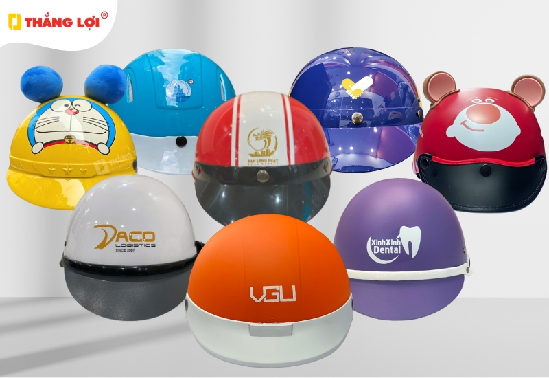 các kiểu dáng nón bảo hiểm in logo quà tặng