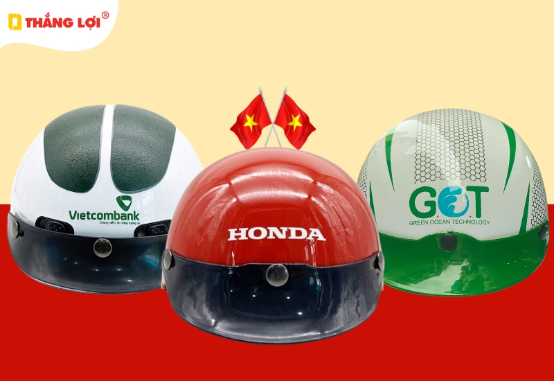 Sản xuất mũ nón bảo hiểm in logo thương hiệu chính hãng