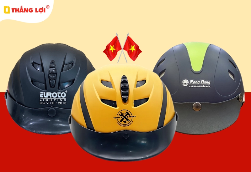 Sản xuất mũ nón bảo hiểm in logo thương hiệu uy tín