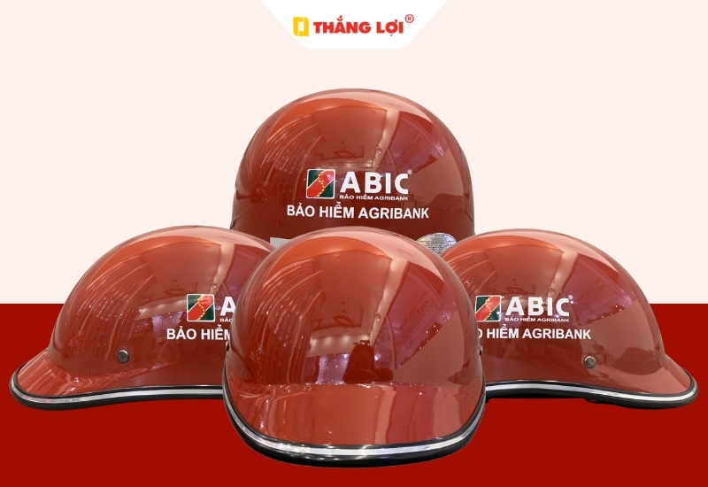 Nón bảo hiểm in logo quà tặng ngân hàng AGRIBANK