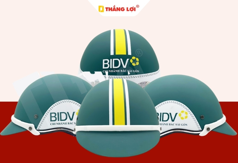 Nón bảo hiểm in logo quà tặng ngân hàng BIDV