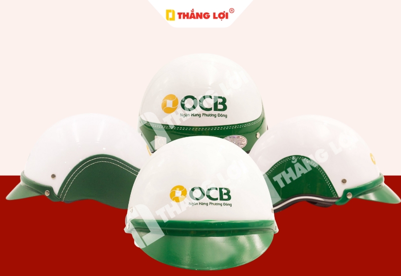 Nón bảo hiểm in logo quà tặng ngân hàng OCB
