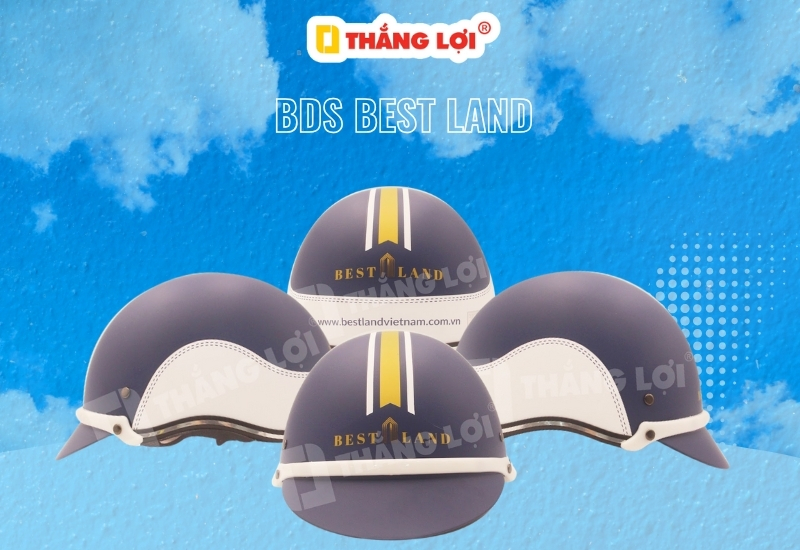 Nón bảo hiểm in logo bất động sản Best Land