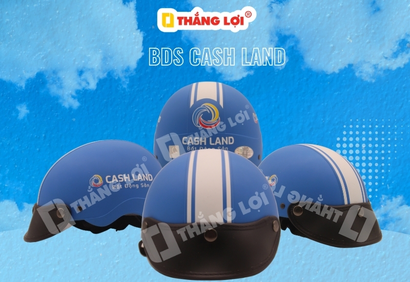 Nón bảo hiểm in logo bất động sản Cash Land