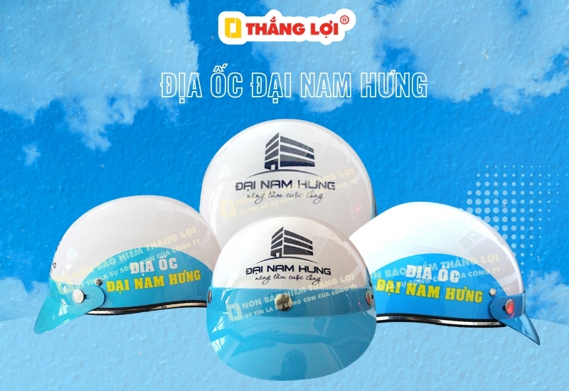 Nón bảo hiểm in logo Địa ốc Đại Nam Hưng