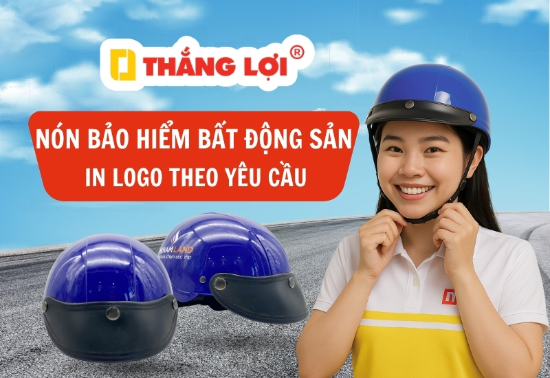 10+ mẫu nón bảo hiểm bất động sản in logo theo yêu cầu 