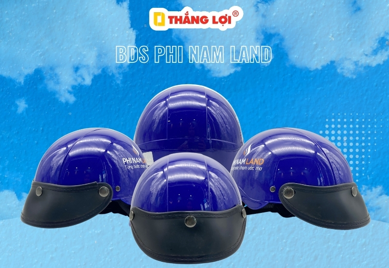 Nón bảo hiểm in logo bất động sản Phi Nam Land
