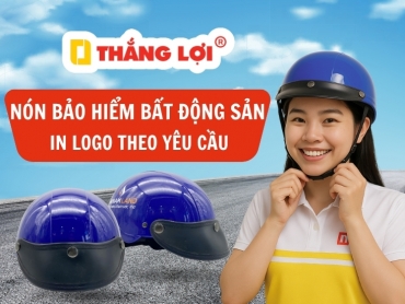 10+ mẫu nón bảo hiểm bất động sản in logo theo yêu cầu 
