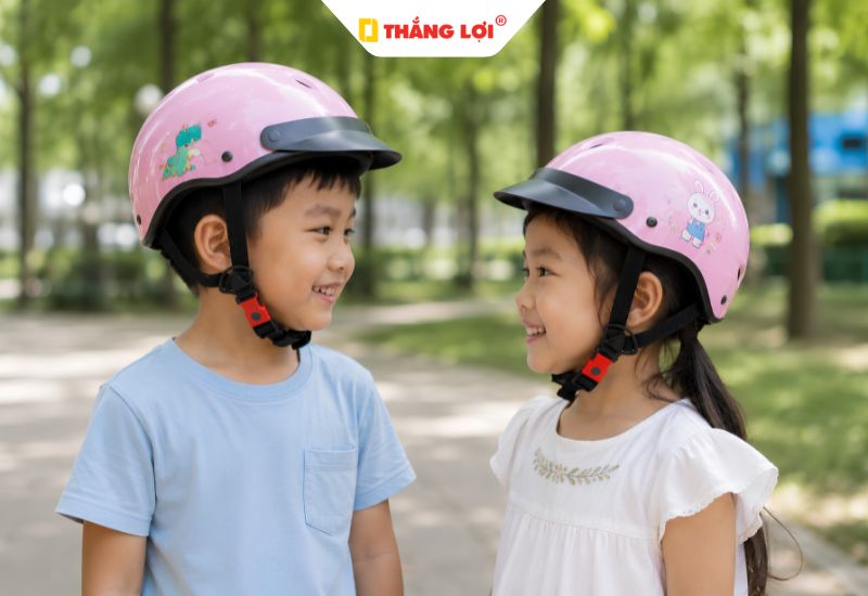 Kiểm tra kích cỡ nón bảo hiểm phù hợp với vòng đầu trẻ