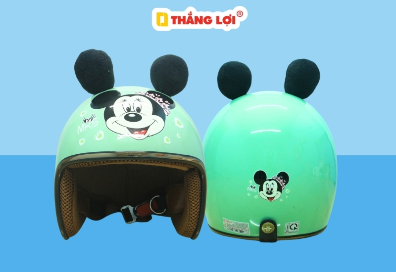 Mũ bảo hiểm 3/4 hình chuột Mickey