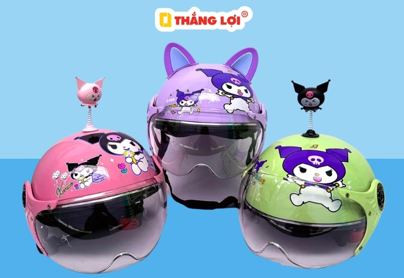 Mũ bảo hiểm trẻ em hình Kuromi