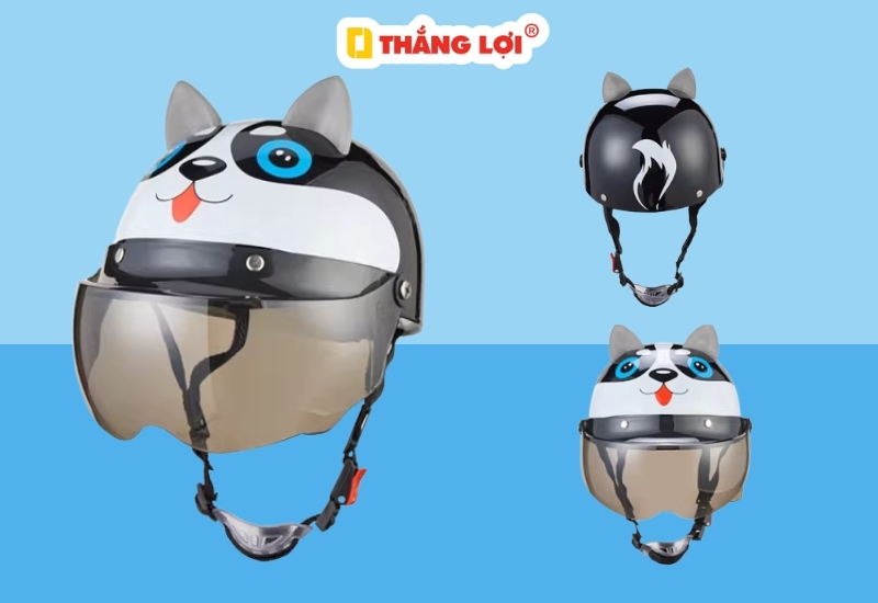 Nón bảo hiểm hình con chó có tai