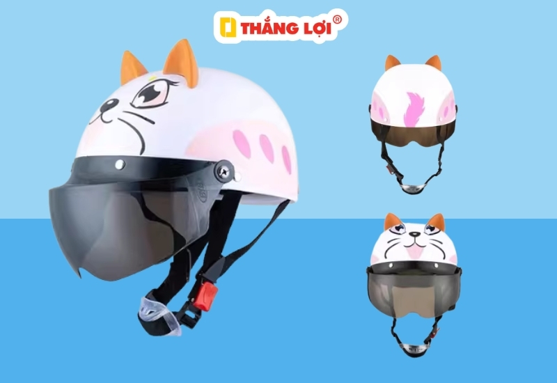Nón bảo hiểm hình con mèo cute