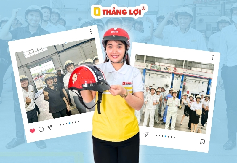Lợi ích khi sử dụng mũ bảo hiểm in logo trong doanh nghiệp
