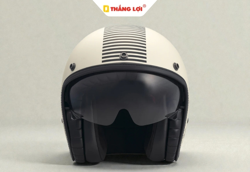 Nón bảo hiểm kính âm màu be