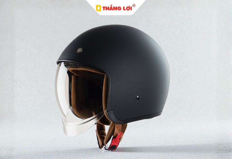 Nón bảo hiểm kính âm màu đen