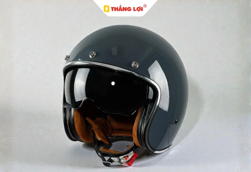 Nón bảo hiểm kính âm màu xanh