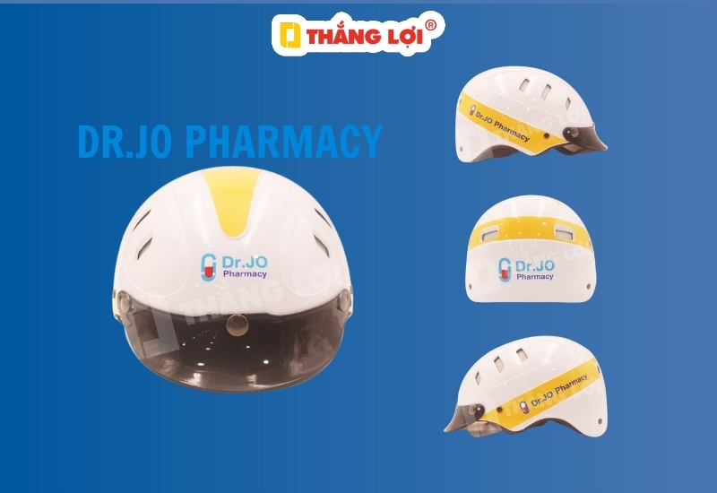 Nón bảo hiểm in logo Dr.Jo Pharmacy