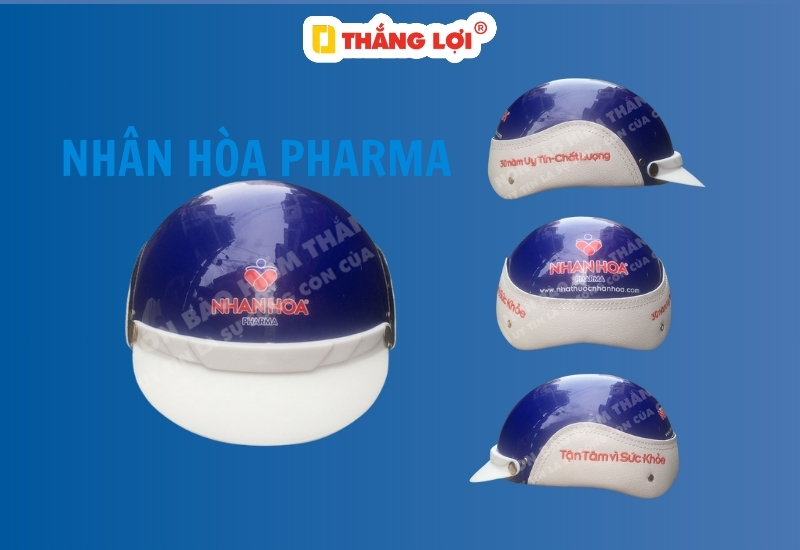 Nón bảo hiểm in logo Nhân Hòa Pharma