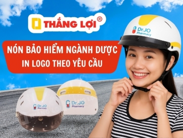 Mẫu nón bảo hiểm ngành dược in logo theo yêu cầu