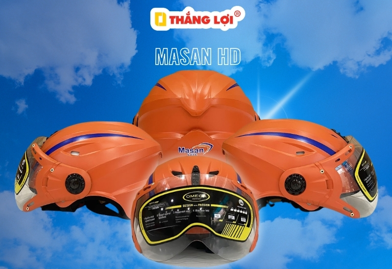 Nón bảo hiểm Masan HD màu cam