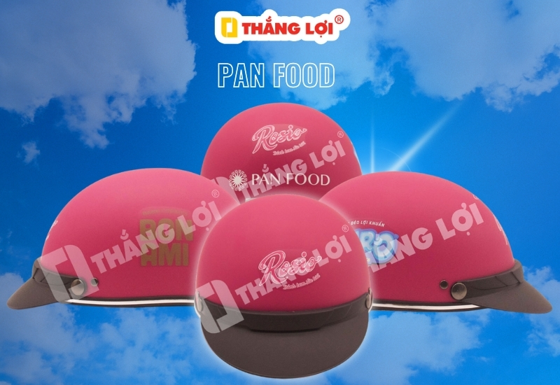 Nón bảo hiểm Pan Food màu hồng