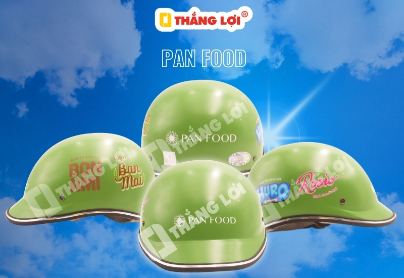 Nón bảo hiểm Pan Food màu xanh lá