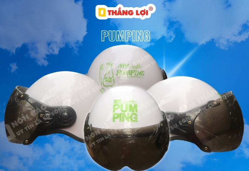 Nón bảo hiểm Pumping có kính