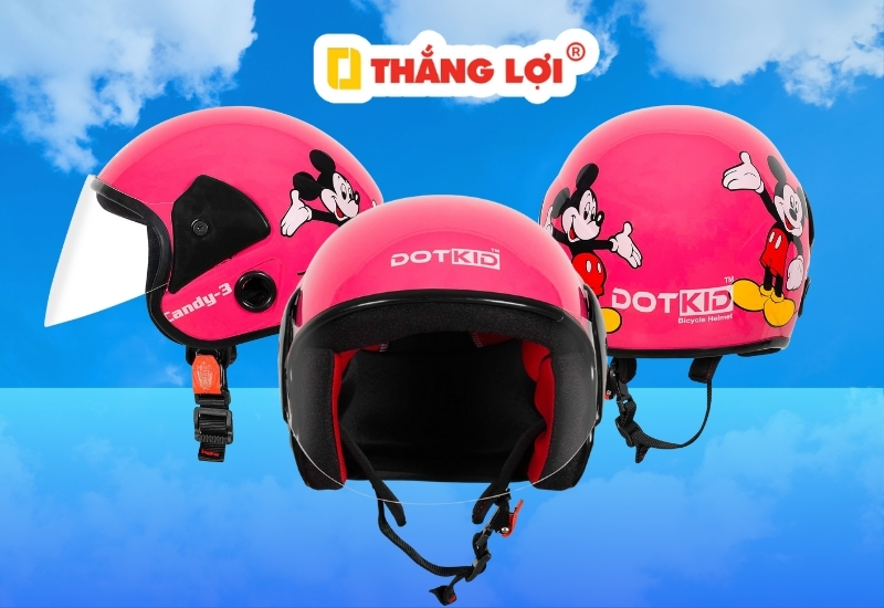 Nón bảo hiểm quà tặng cho trẻ em hình chuột Micky