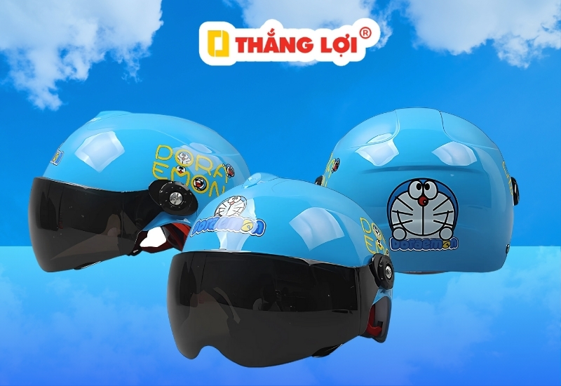 Nón bảo hiểm quà tặng cho trẻ em hình Doremon