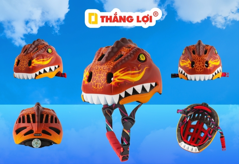 Nón bảo hiểm quà tặng cho trẻ em hình khủng long