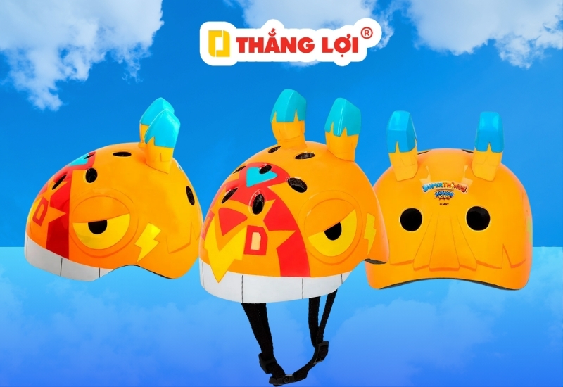 Nón bảo hiểm quà tặng cho trẻ em màu cam