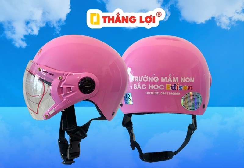 Nón bảo hiểm quà tặng cho trẻ em trường mầm non Bác học Edison