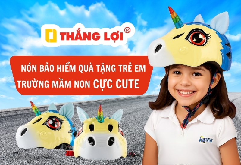 Mẫu nón bảo hiểm quà tặng cho trẻ em và trường mầm non